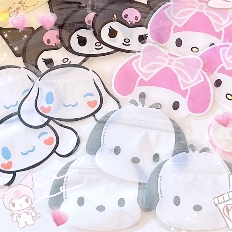 Bộ 5 Túi Đựng Bánh Kẹo Chống Ẩm Không Thấm Nước In Hoạt Hình Dễ Thương