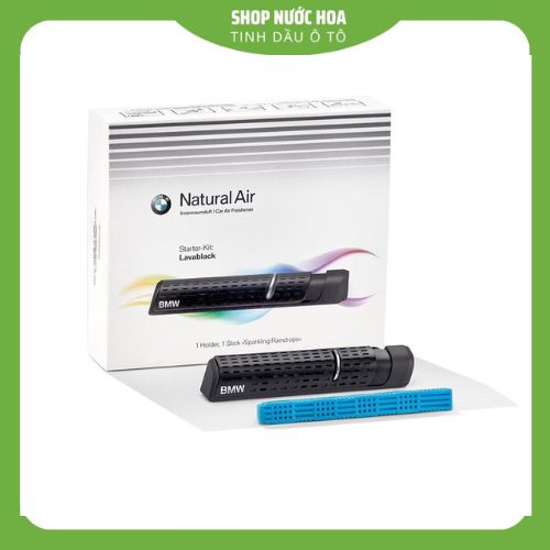Sáp thơm ô tô BMW Natural Air Lavablack,Kẹp cửa gió ô tô hương thơm sang trọng, Nhập khẩu từ Đức.