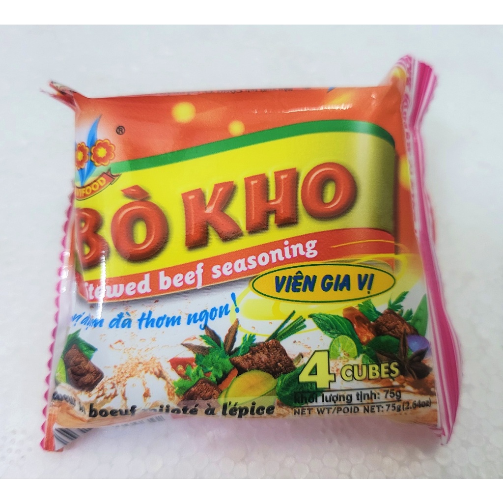 [LỐC 12 Gói X 75g – BÒ KHO] VIÊN GIA VỊ NẤU ĂN [VN] BAVIFOOD Stewed Beef Seasoning