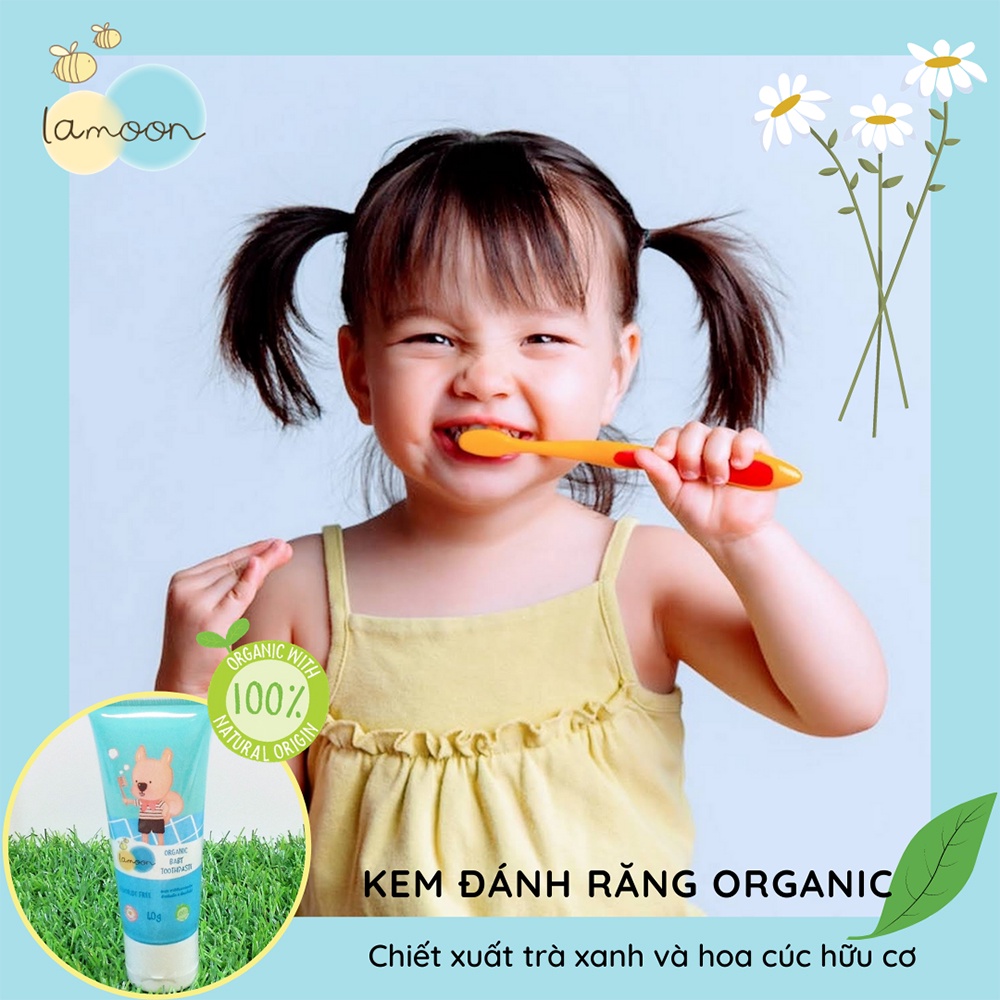 [Date10/03/2024] Kem Đánh Răng Organic cho bé Lamoon - 40g