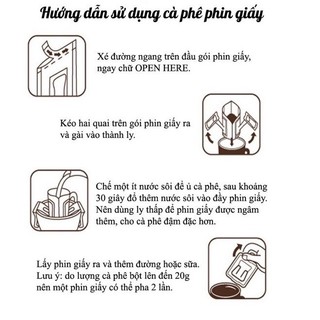 Set 50 Phin giấy pha cà phê / túi lọc cà phê / phin pha cà phê đi du lịch