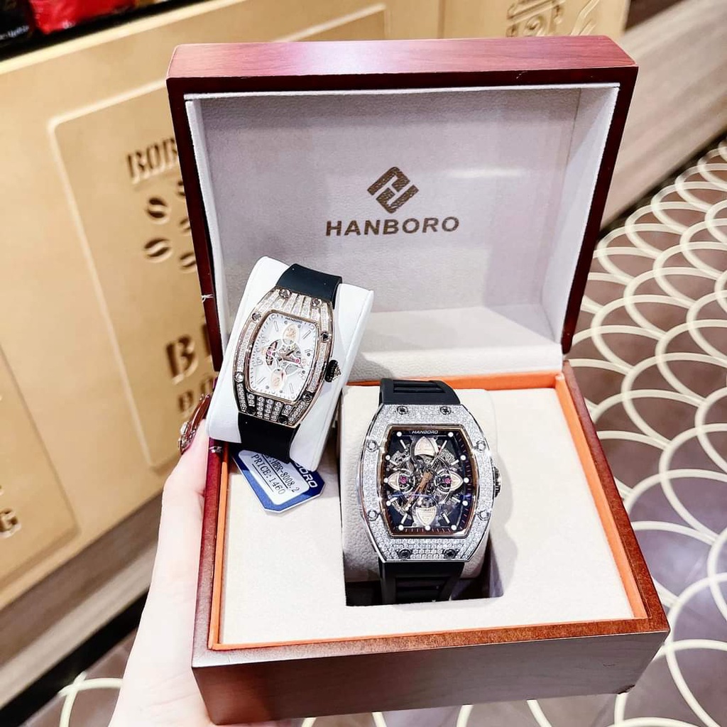 Đồng Hồ Huboler Hanboro cặp đôi hàng chính hãng tinh xảo và độc đáo