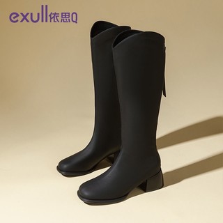 Bốt đùi Exull da gót 5cm chắc chân