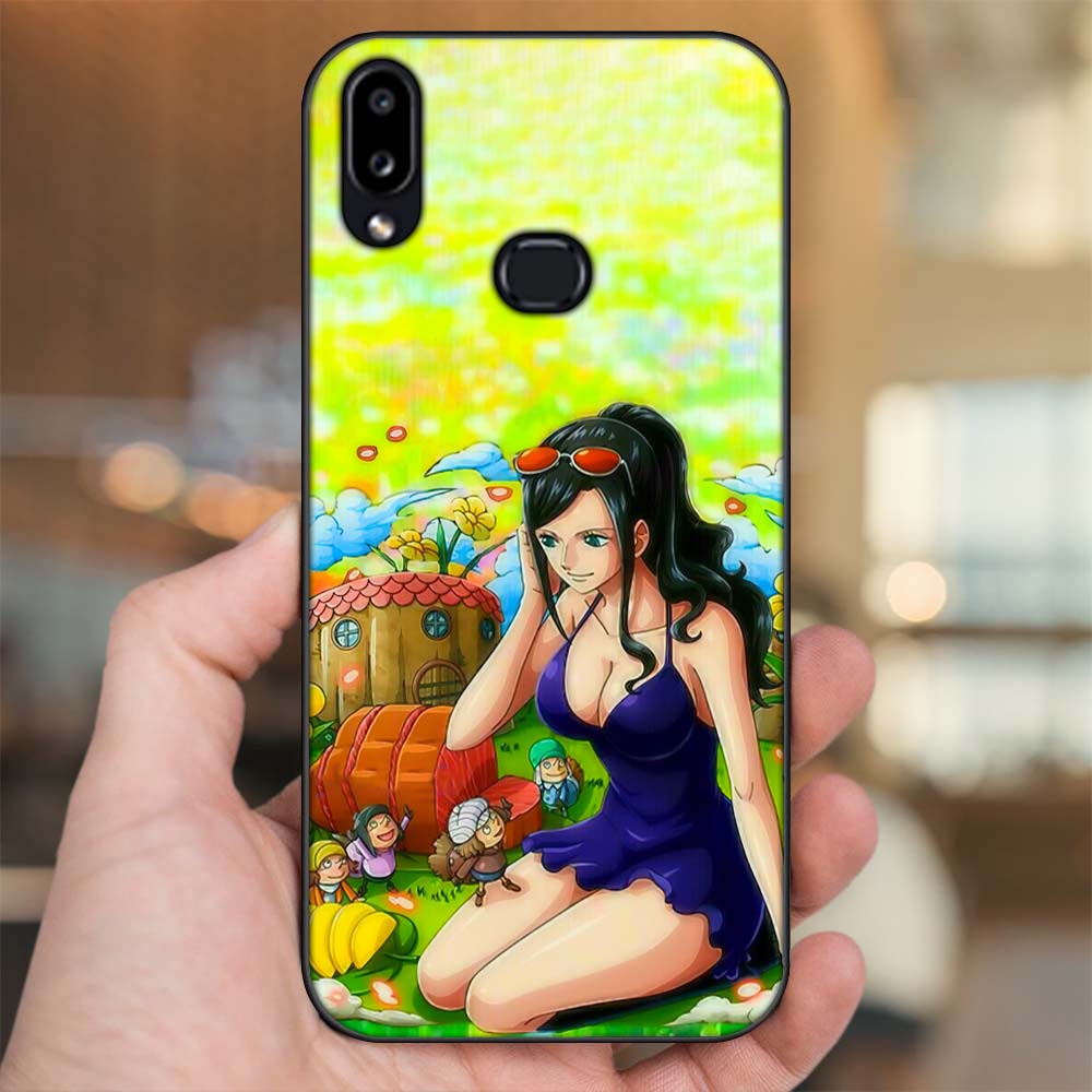 Ốp lưng Samsung A10S viền đen in hình Nico Robin One Piece Đảo Hải Tặc
