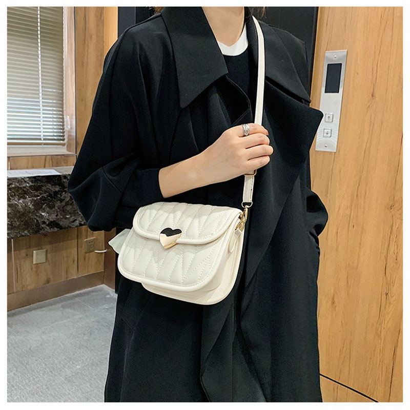 CHIC JOY Túi Đeo Chéo Hình Bán Nguyệt Thêu Họa Tiết Thời Trang Cho Nữ