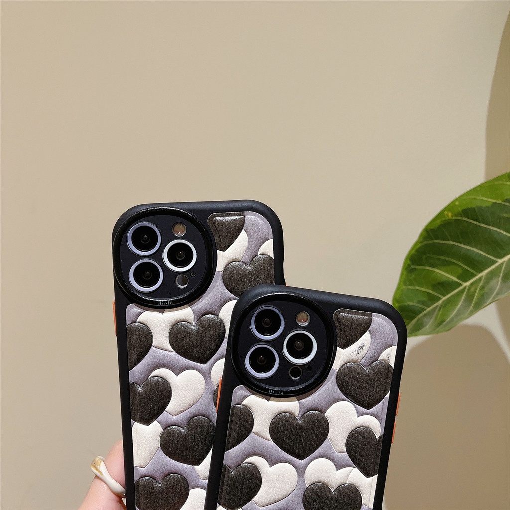 Ốp Điện Thoại Da Viền TPU Dẻo In Họa Tiết Hoạt Hình Dễ Thương Cho iphone 14 Pro Max 13 Pro Max 12 Pro Max