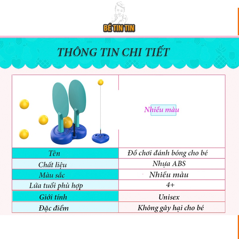 Đồ chơi đánh bóng bàn giúp phát triển khả năng phản xạ cho bé - Đồ Chơi TinTin