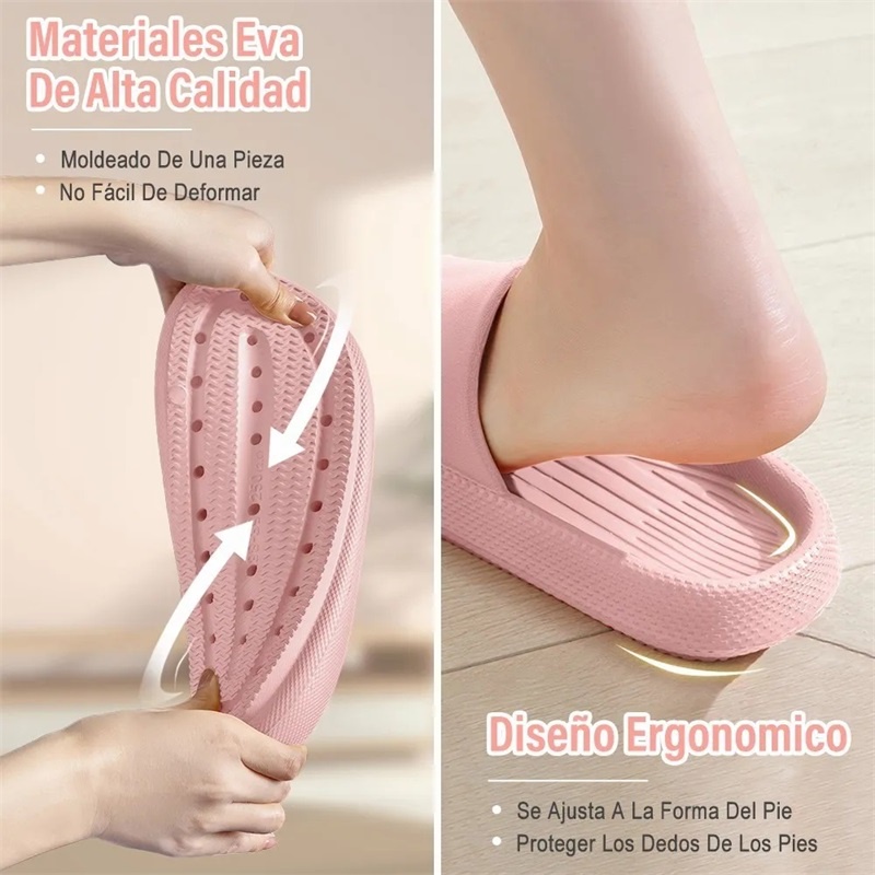 PunkyRabbit Dép Đi Trong Nhà Cho Nữ  Ngoài Trời Đơn Giản Thời Trang Tắm EVA Mềm Gia Đình