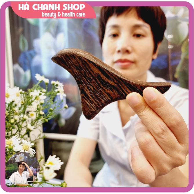 Dụng Cụ Ấn Huyệt Hình Tam Giác Bằng Gỗ Mun Dụng Cụ Massage Chân Massage Body Hình Chim Én Đa Năng Cưu Ấn Huyệt Gỗ