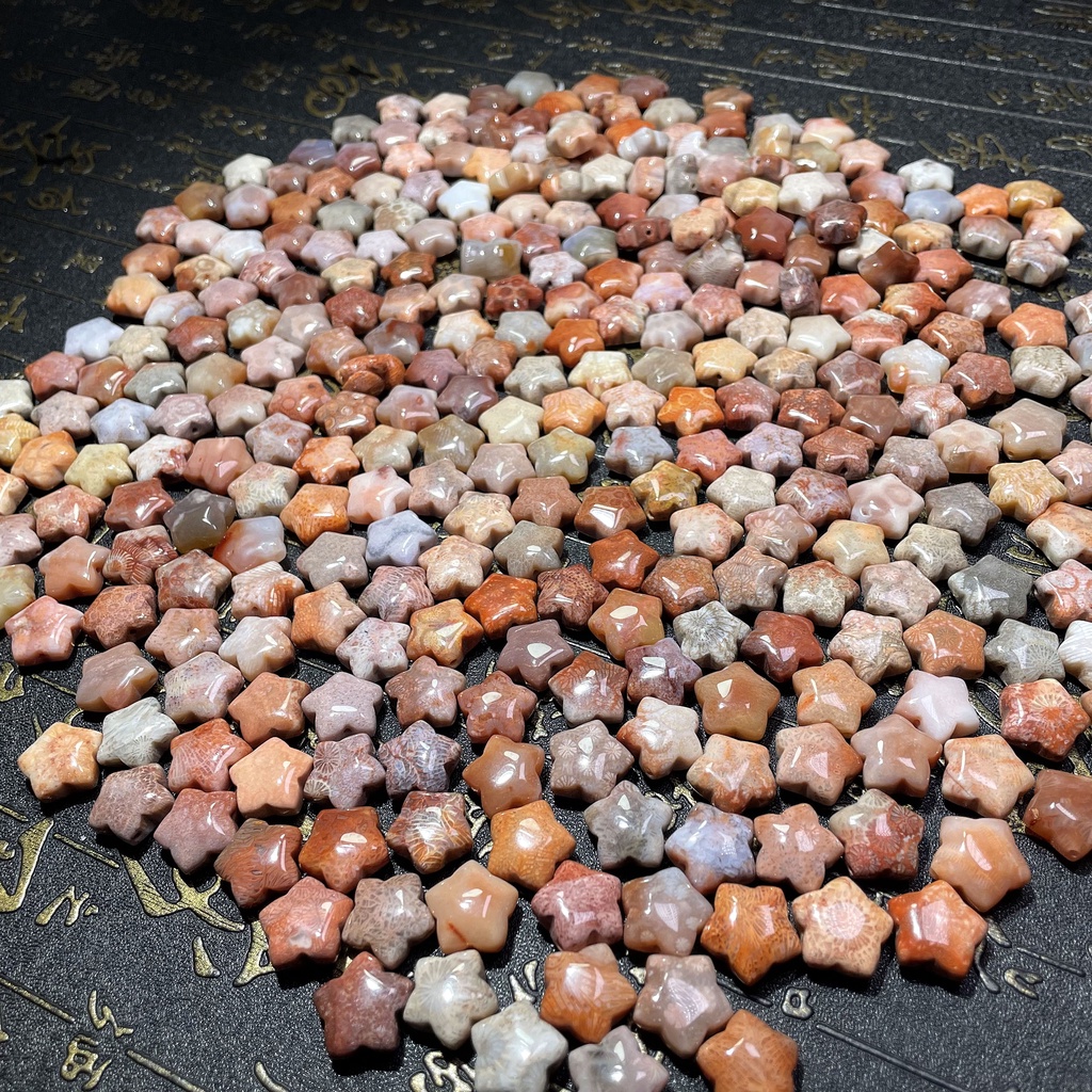 Indonesia Mặt Dây Chuyền Đá Ngọc Bích Tự Nhiên Ba Lỗ Xuyên Thấu Ngôi Sao Hoa Cúc Ngôi Sao Năm Cánh Phụ Kiện