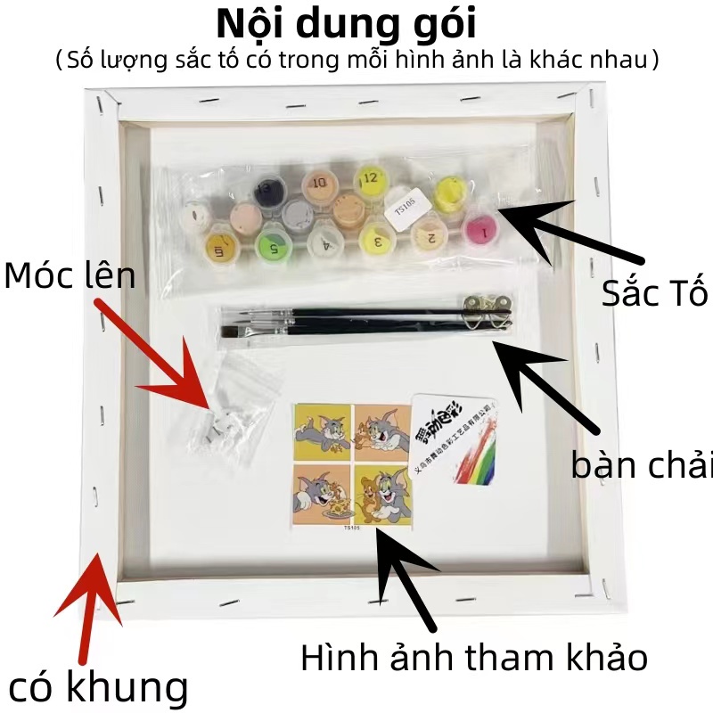 Vinci  tranh tô màu theo số/Tranh Sơn Dầu /khung ảnh30 * 30 /Hình Hoa Trang Trí/tranh tô màu số hóa trung quốc/tranh sơn dầu số hoá