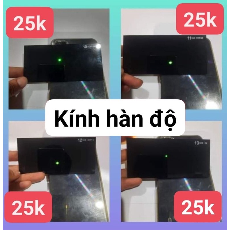 Miếng kính hàn đức SCS 11 độ, 12 độ,13 độ, 10 độ ( Ánh sáng hồ quang xanh)