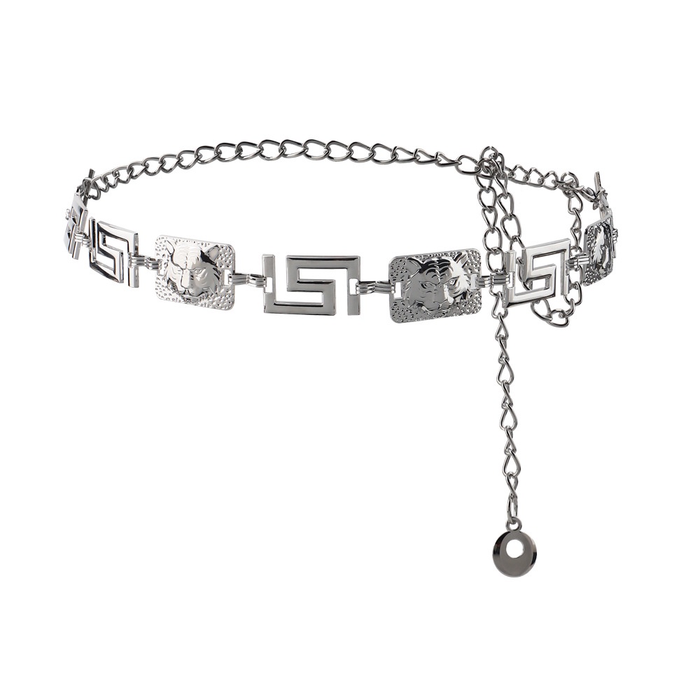 Thắt Lưng Dây Xích Kim Loại Phong Cách Âu Mỹ Mới Cho Nữ