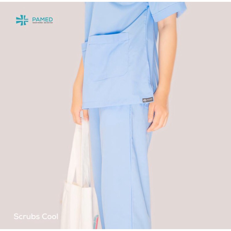 Bộ Scrubs Bác Sĩ Vải Cool mát Tay Ngắn - Thương hiệu Pamed