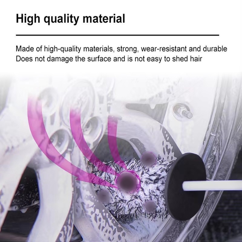 Bàn Chải Vệ Sinh Bánh Xe Hơi Cán Dài Lông Nhung Làm Sạch Sâu Chi Tiết Lốp Xe Khử Nhiễm