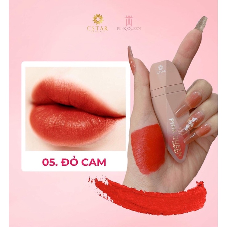 Son Lì Pink queen Đỏ Cam