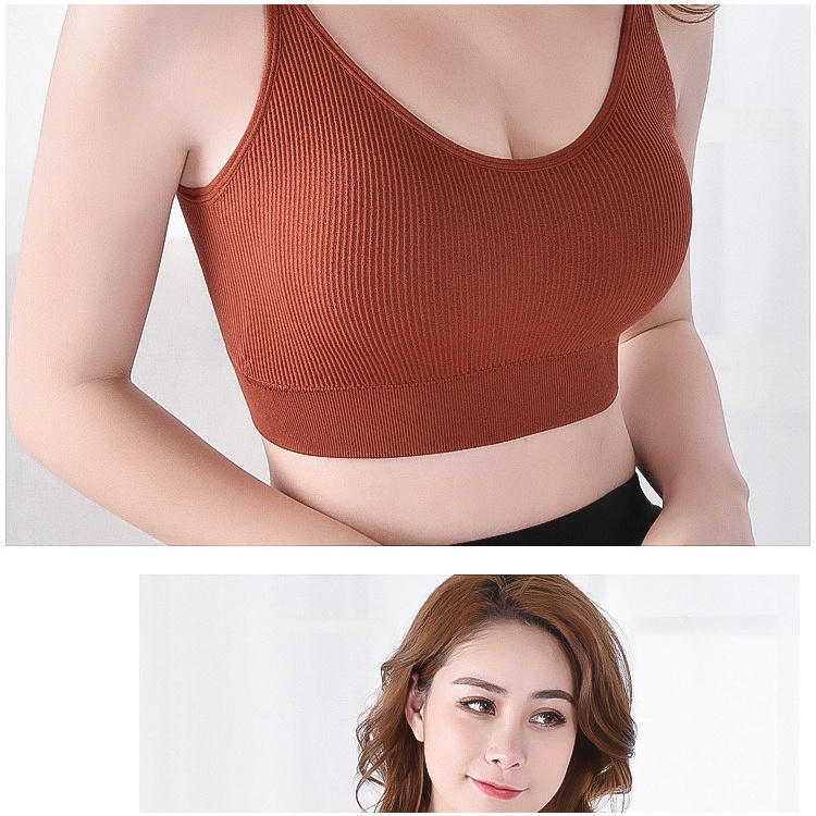 Áo bra 2 dây sẵn đệm đẩy ngực KIMCHIBIKINI Áo nót nữ cotton hàng xuất nhật AL002