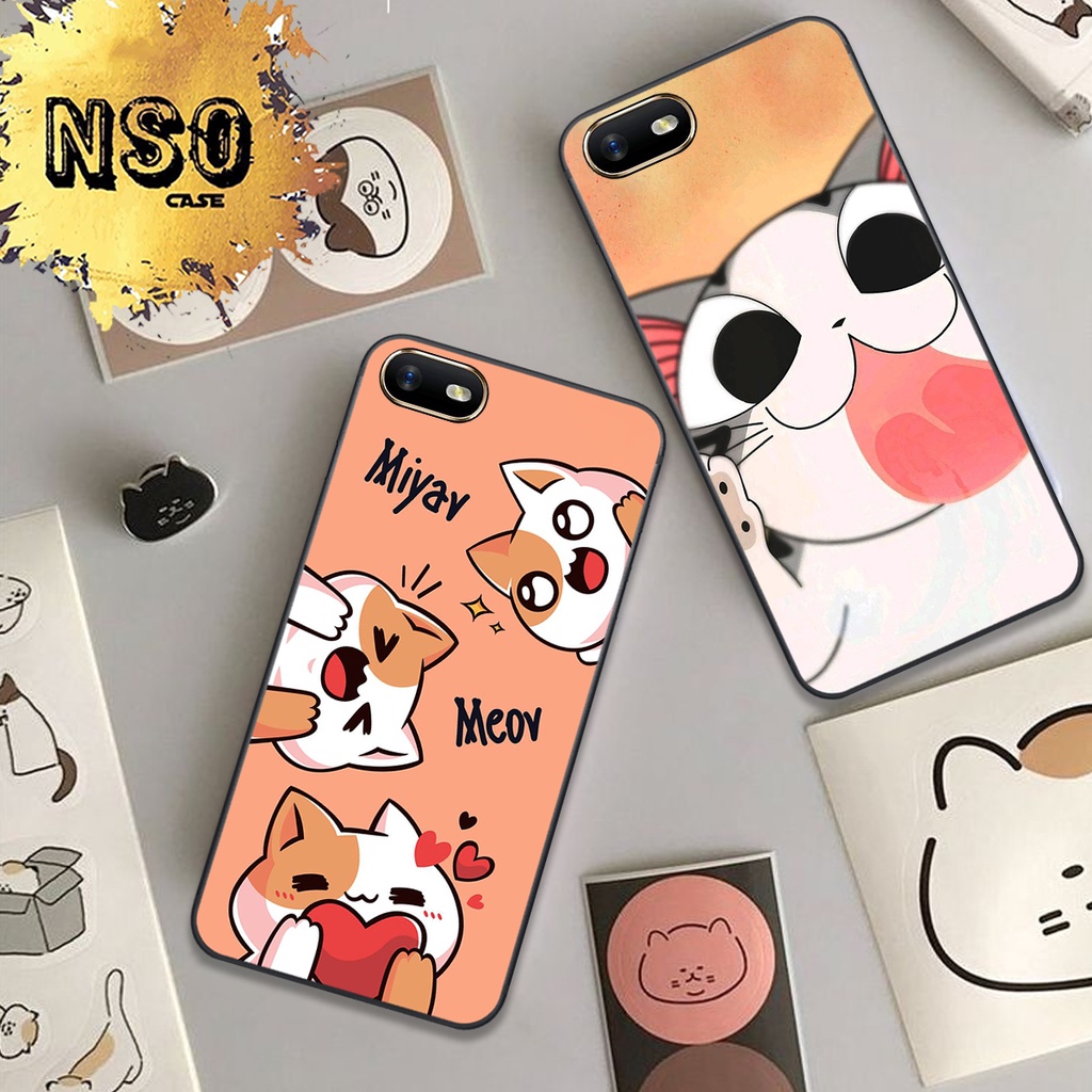 Ốp Oppo a1k / a3s / Realme c2In Hình Họa Tiết Mèo Cute Đáng Yêu Đẹp Hot Trend 2023