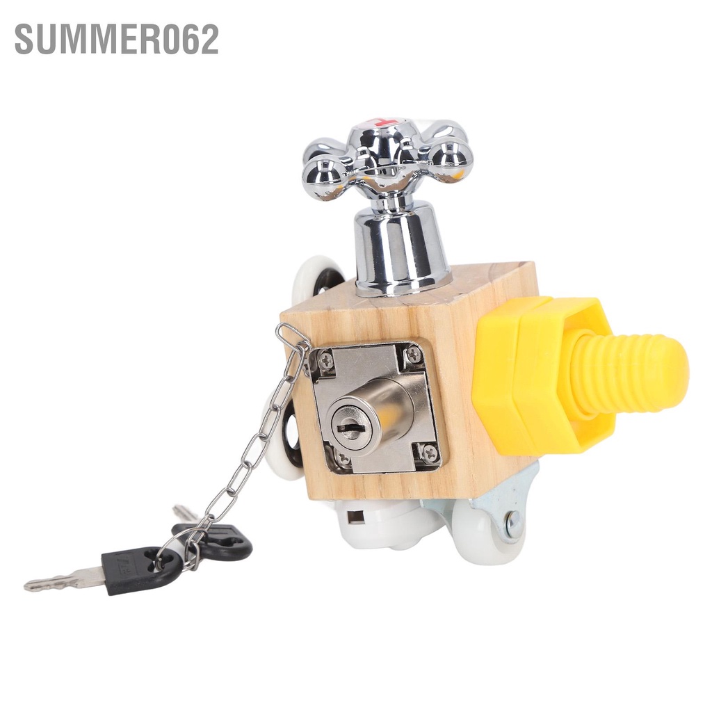 [Hàng Sẵn] Học Khóa Khối Lập Phương Đồ Chơi Gỗ Thông Đa Năng Giáo Dục Sớm Công Tắc Dành Cho Trẻ Em【Summer062】