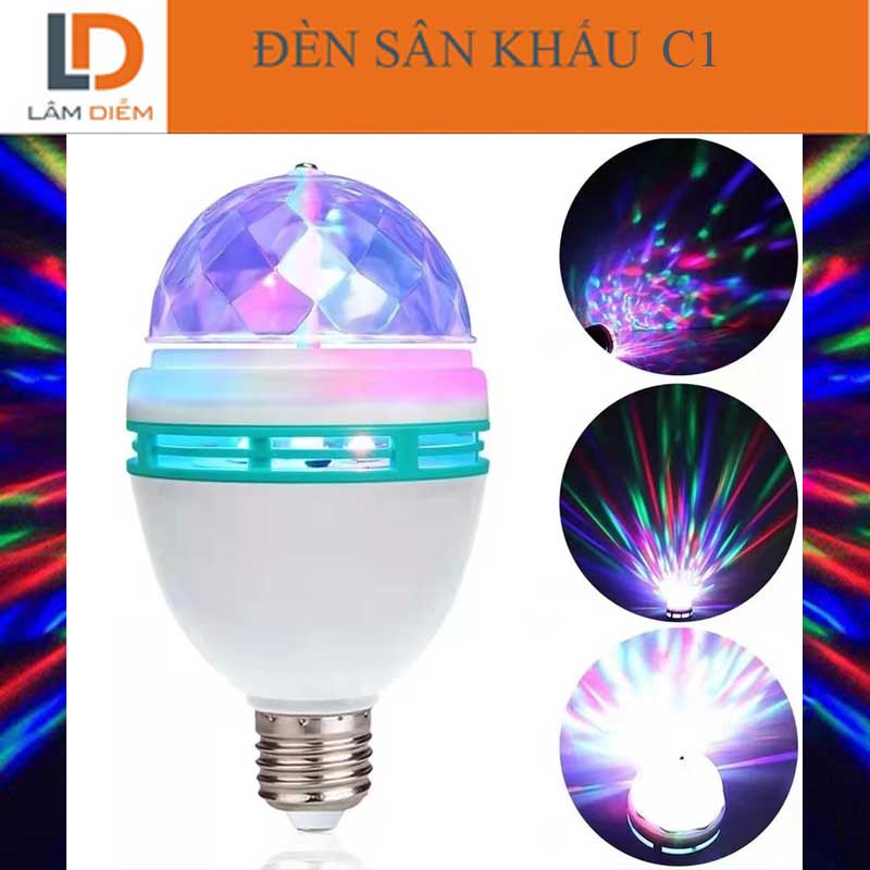 Bóng đèn led sân khấu xoay nhiều màu D27