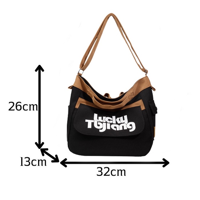 Túi đeo chéo canvas cỡ lớn unisex thời trang ulzzang học sinh sinh viên đi học đi chơi túi đeo vai nam nữ hàn quốc