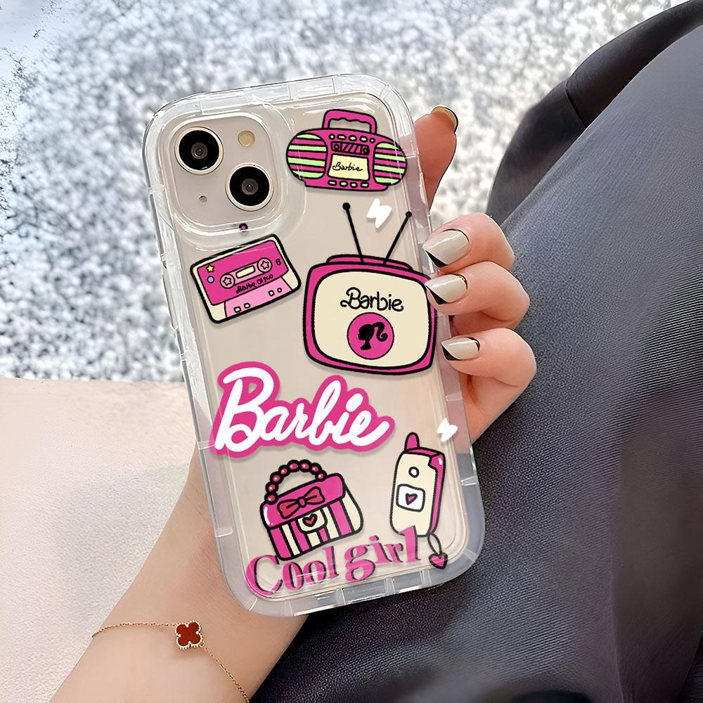 Ốp Điện Thoại In Hình Búp Bê Barbie Cho iphone 14promax 11 13 12 7Plus XR X XS Max