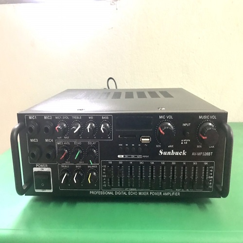 Amply 12v/220v karaoke bluetooth Sunbuck 326BT loại xịn cao cấp