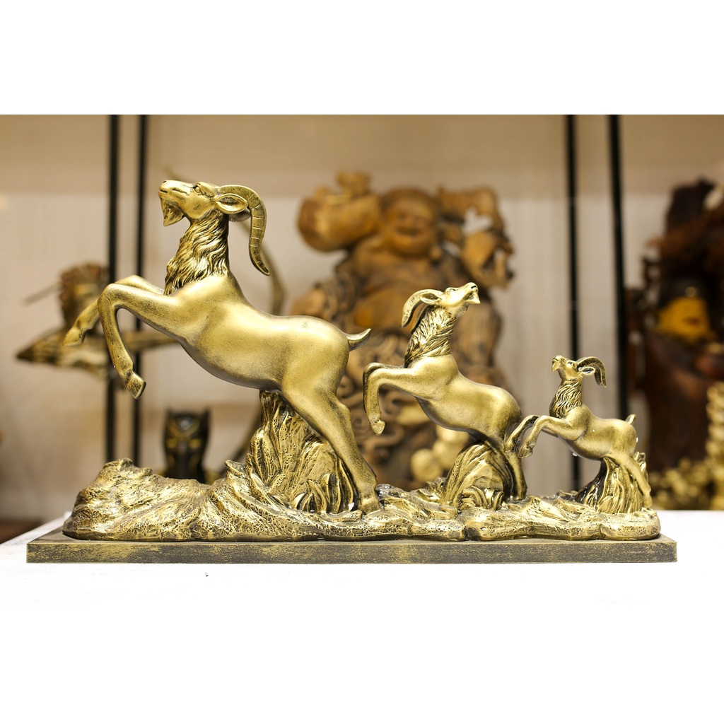 Tượng Tam Dương Khai Thái decor trang trí nhà cửa quà tặng quà Tết phong thủy