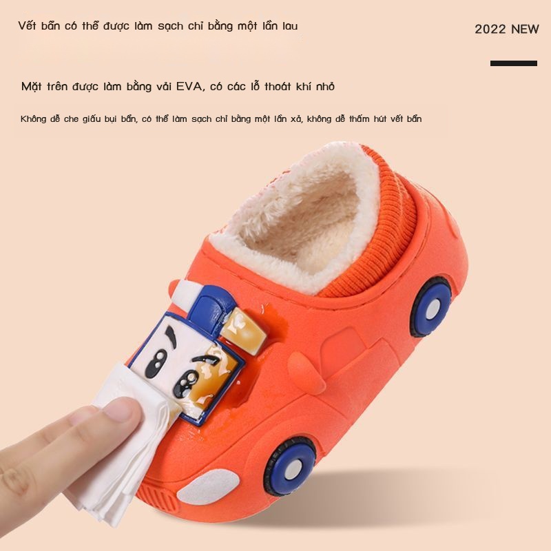 Giày Cotton Giữ Ấm Chống Trượt Chống Nước 45% Phong Cách Mới Cho Bé Trai Bé Gái