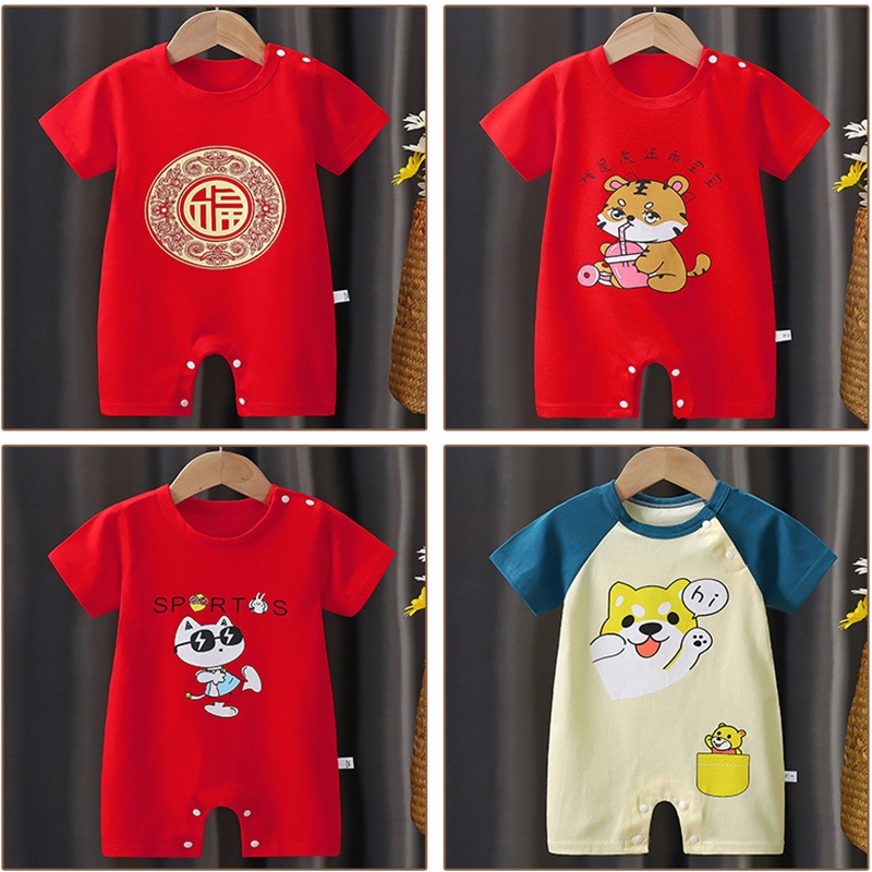 Romper Cotton Ngắn Tay Thời Trang Đáng Yêu Dành Cho Trẻ