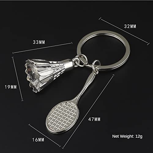 1 Móc Khóa Kim Loại Hình Quả Cầu Lông