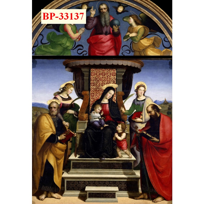 Tranh Thiên Chúa Đức Mẹ Dán tường 3D cao cấp