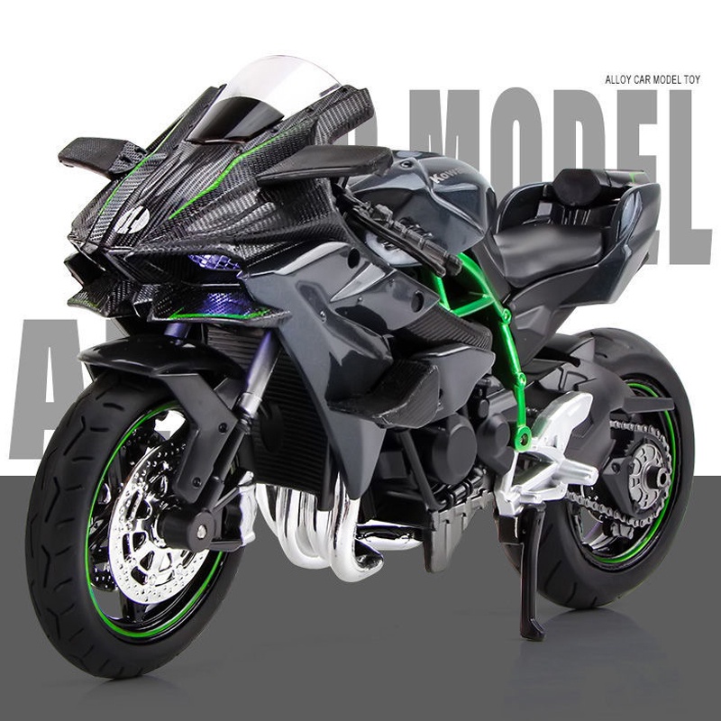 Mô Hình Xe Hơi Kawasaki Ninja H2R Tỉ Lệ 1: 12 Bằng Hợp Kim Có Đèn Và Nhạc Độc Đáo Thú Vị Cho Bé