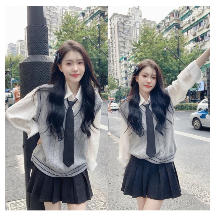 Thanh lý áo len dệt kim không tay và áo cao cấp phong cách Hàn Quốc thời trang dành cho nữ