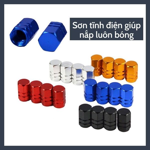Nắp van ô tô xe máy inox sơn bóng tĩnh điện - Đủ các màu sắc