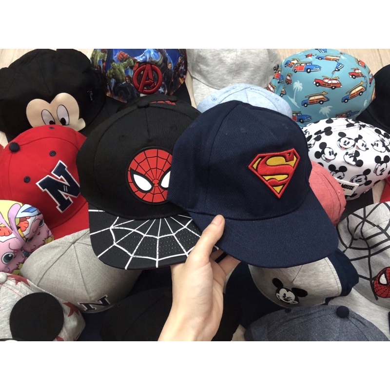 BÁN BUÔN SỈ mũ lưỡi trai xuất dư các hãng cho bé 1-4y mũ bé trai mũ bé gái