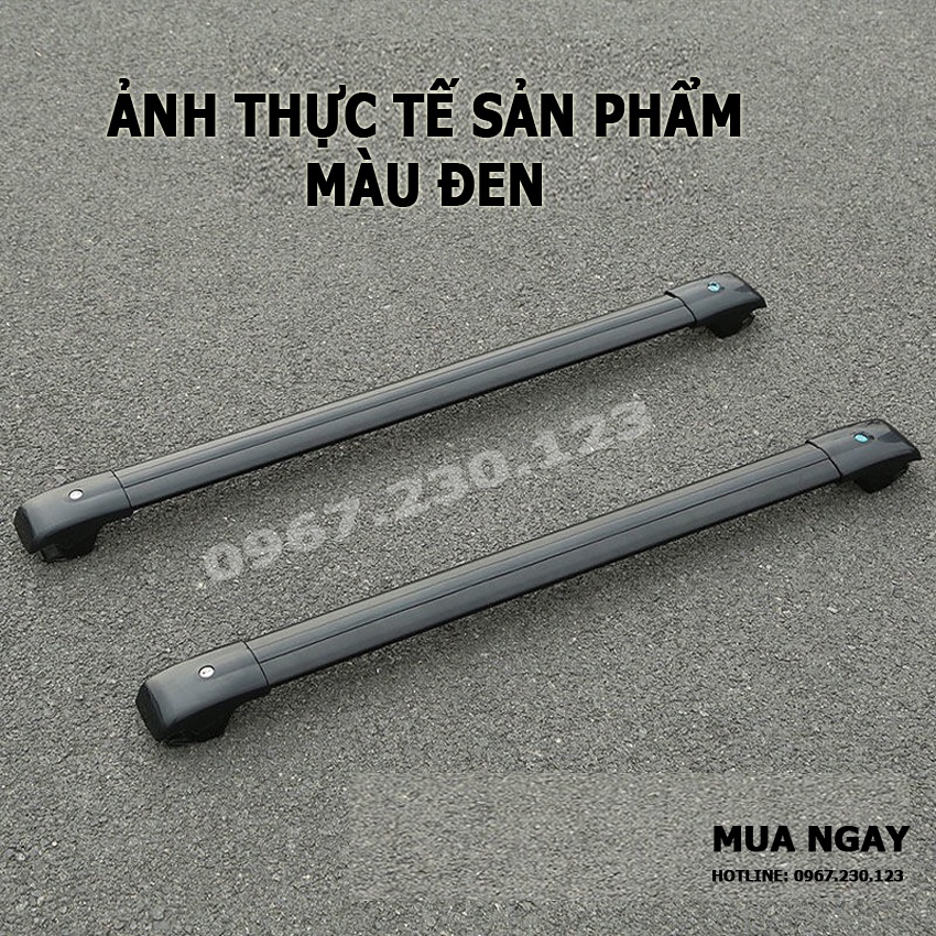 Hai cây giá nóc ngang có khóa dành cho ô tô đã có 2 cây dọc có khe hở trên nóc xe