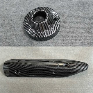 Bộ che pô + đích pô xe exciter 135 đời 2011 carbon
