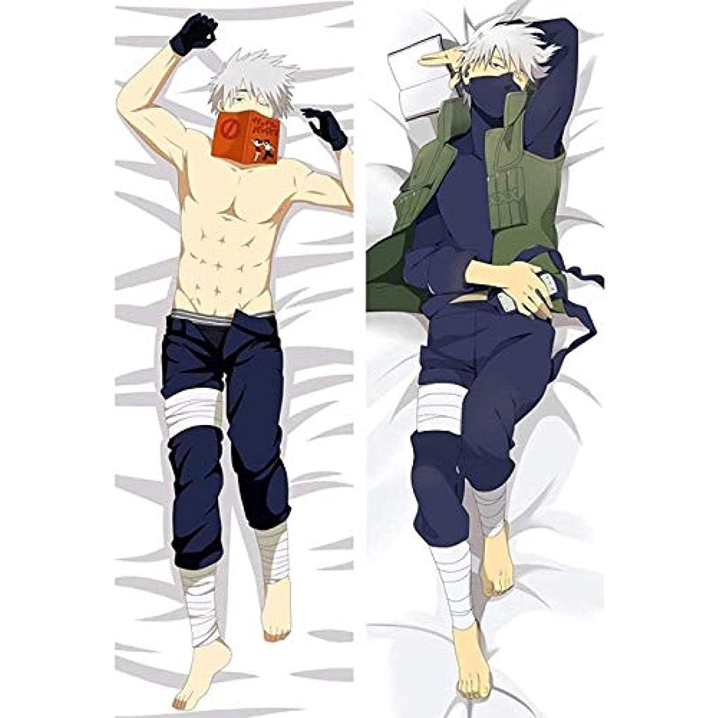 Momqmicl Naruto: Hatake Kakashi Vỏ Gối Anime Darling Hugs Bao Da Dây Kéo Thân Gối Vỏ Mềm Da Đào / Vỏ Gối Người Hâm Mộ Anime Món Quà Tốt Nhất