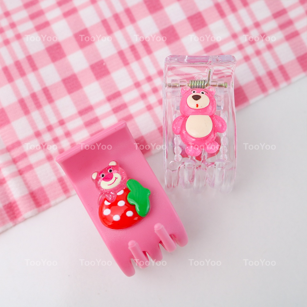 Kẹp tóc càng cua 5 răng Gấu Dâu Lotso dễ thương cute TY0331
