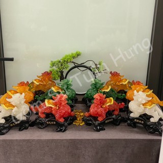 Tượng tỳ hưu phong thủy may mắn tài lộc - nhiều màu sắc , ảnh thật
