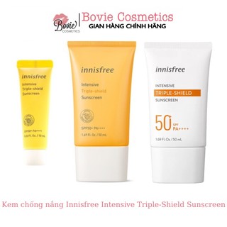 (Sẵn - Mẫu mới) Kem Chống Nắng Innisfree Perfect UV Protection Cream Triple Shield SPF50 PA++++ Mini size