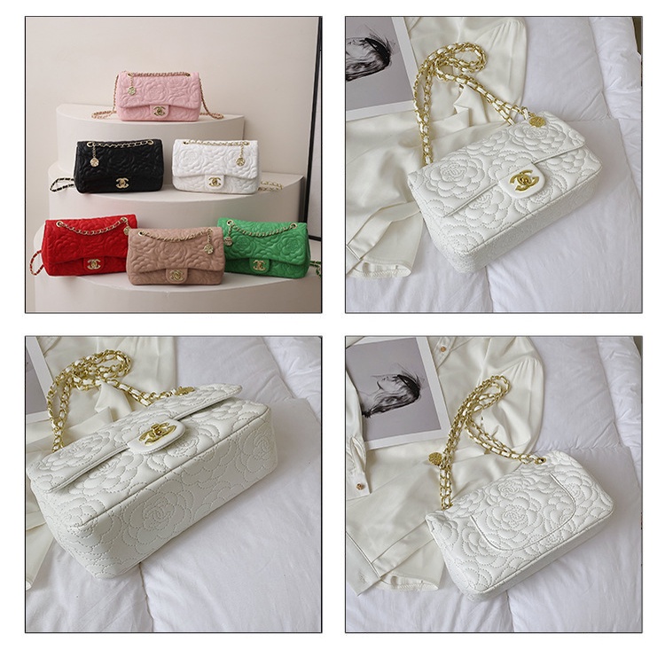 Túi Xách Đeo Chéo Hình Vuông Cỡ Nhỏ Phối Dây Đeo Sợi Xích Thời Trang 2022 Cho Nữ