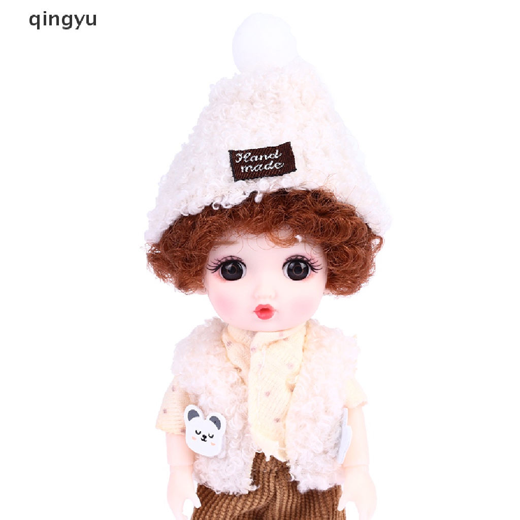 Bộ Tóc Giả Toàn Phần Có Khớp Chuyển Động Cho Búp Bê 16-17cm