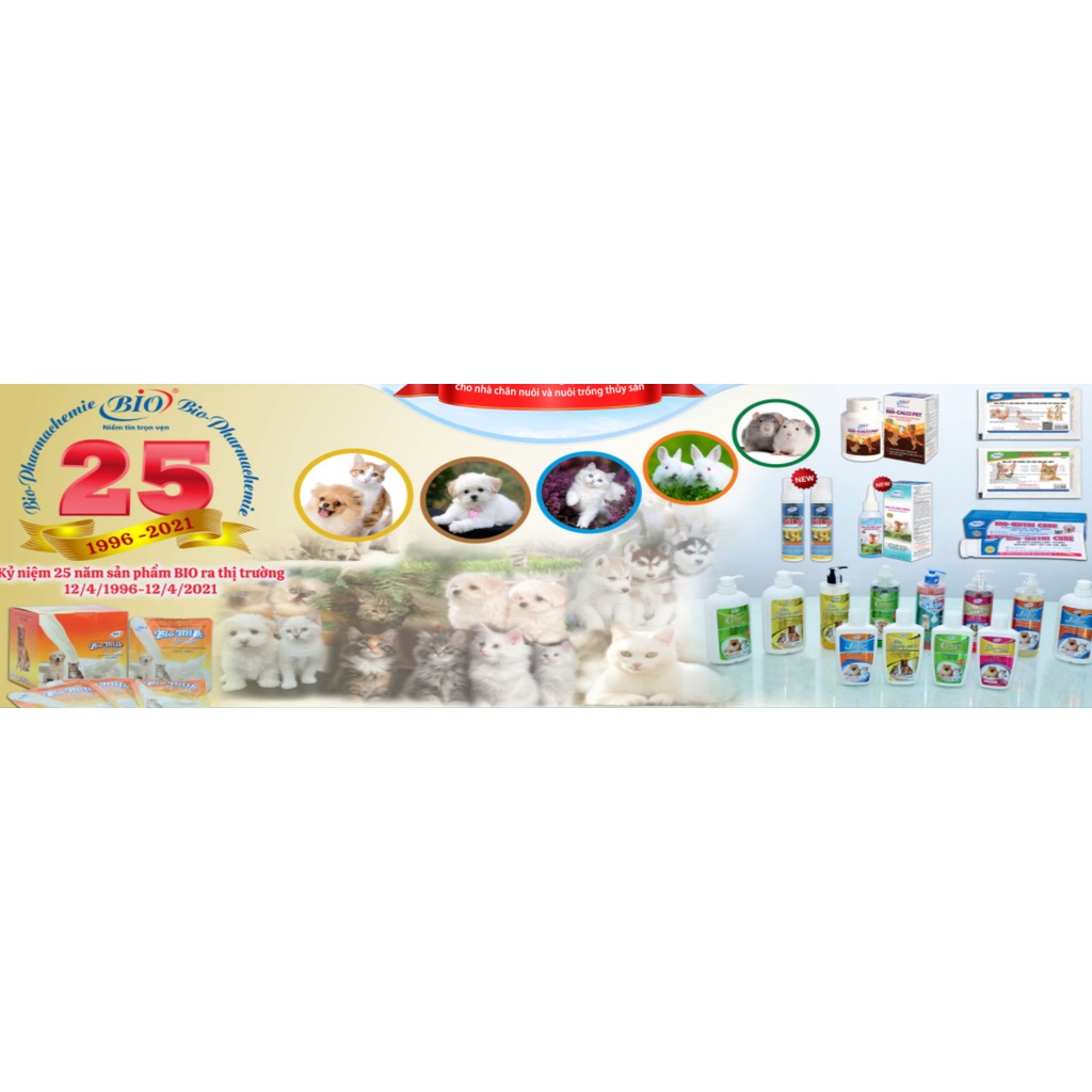 BIO-GENTATYLOSIN chai 20ml. Hỗ trọ thú nuôi biij bệnh ho, hò khè, tiêu chảy