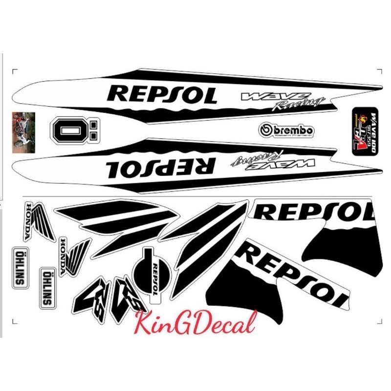 Tem Rời Wave 110, 100cc, 50cc REPJOL Đen nền trắng ⚜️