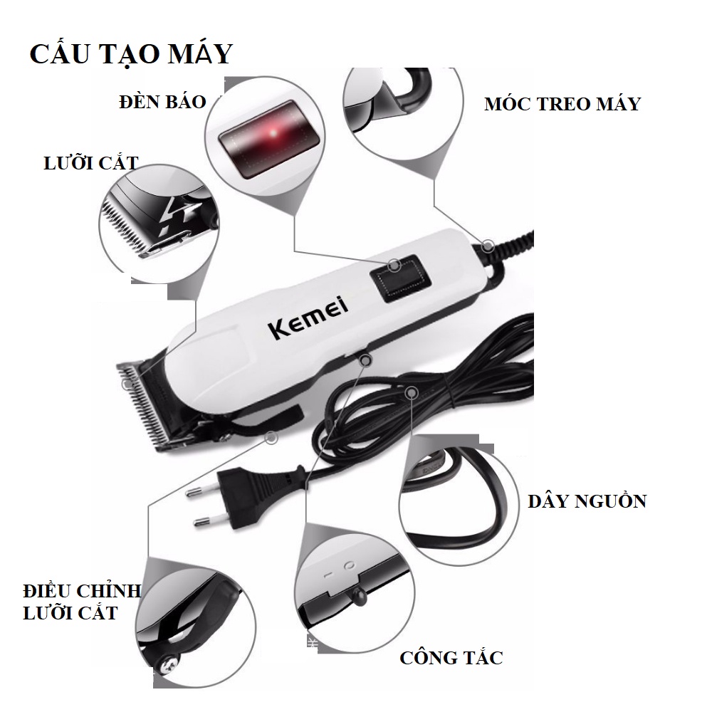 Tông Đơ Cắt Tóc Chuyên Nghiệp Kemei