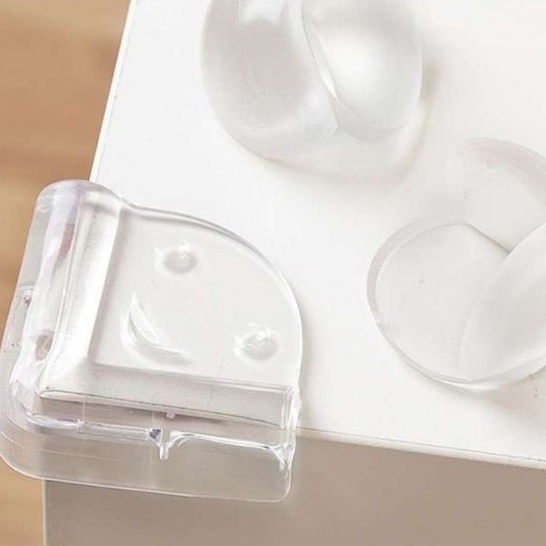 Miếng Silicon Bọc Cạnh Bàn, Bịt Che Góc Nhọn TRONG SUỐT- Tránh Va Đập Cho Bé (Trái Tim/Mặt Cười/Đầu Tròn)