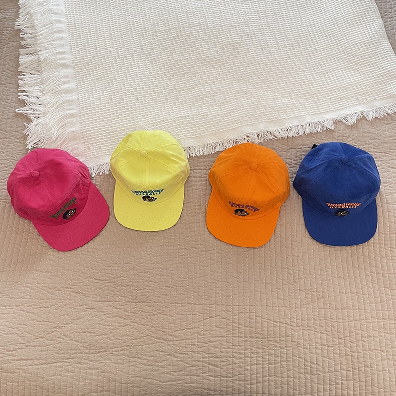 Mũ Lưỡi Trai Cotton Màu Trơn In Chữ Phong Cách Hàn Quốc Thời Trang Xuân Thu Cho Bé