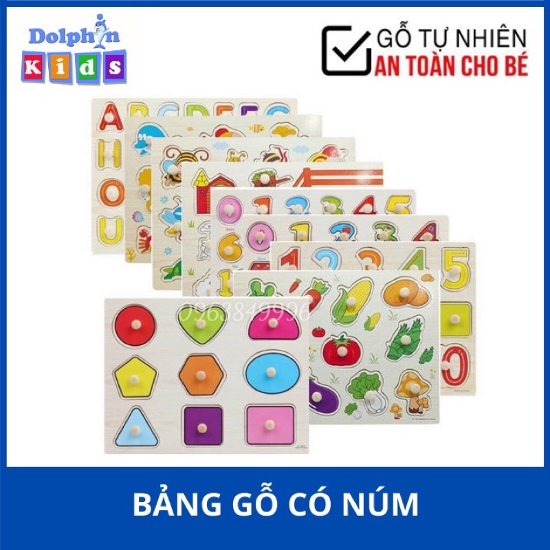 COMBO 6 BẢNG GỖ CÓ NÚM